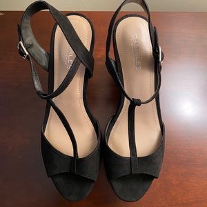 Charles David, Black Wedges, Size 10